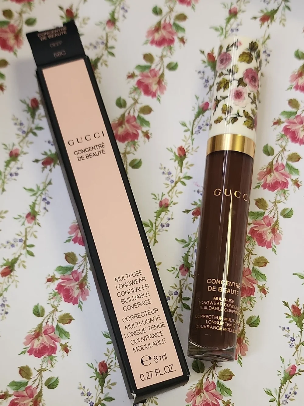 Gucci Concentré de Beauté Longwear Concealer 58C - Brown with Floral Cap